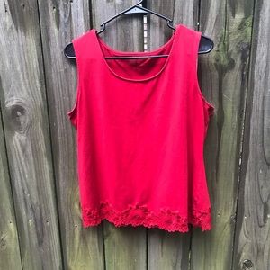 Coldwater Creek Lace Accent Tank